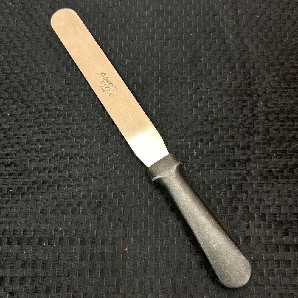Ateco Ultra 1308 Straight Icing Spatula Stainless Steel Japan Black Handle 12.5